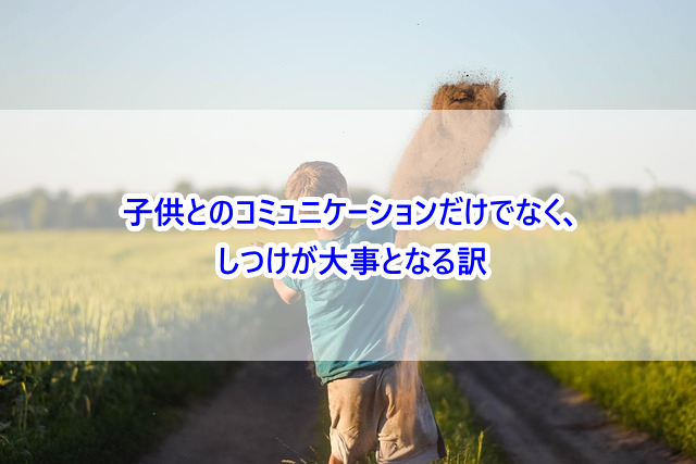 子供とのコミュニケーションだけでなく、しつけが大事となる訳